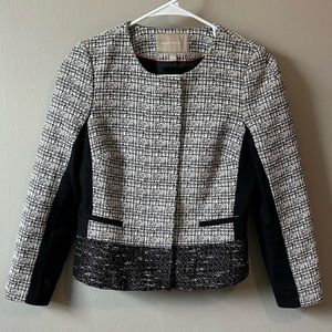 Banana Republic Blazer Jacket Black/White Sz 4